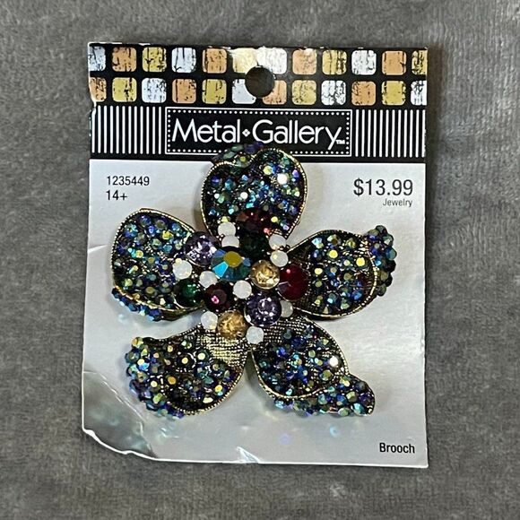 Gallery Multicolor Floral Brooch - Picture 1 of 2